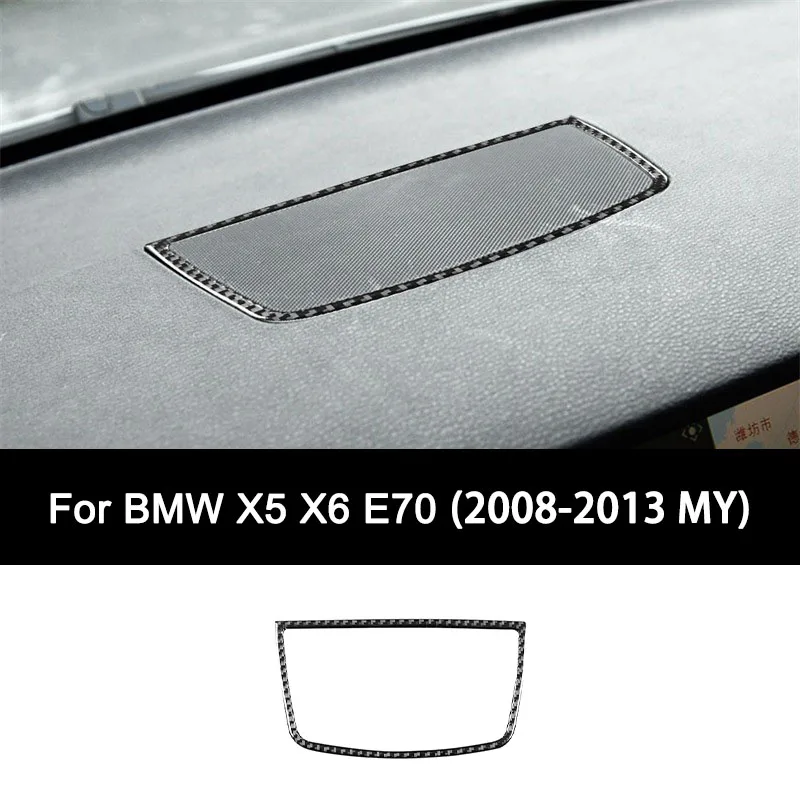 

For BMW X5 X6 E70 (2010-2015 Model Year) Premium Carbon Fiber Car Instrument Speaker Frame Interior Sticker Auto Accessories