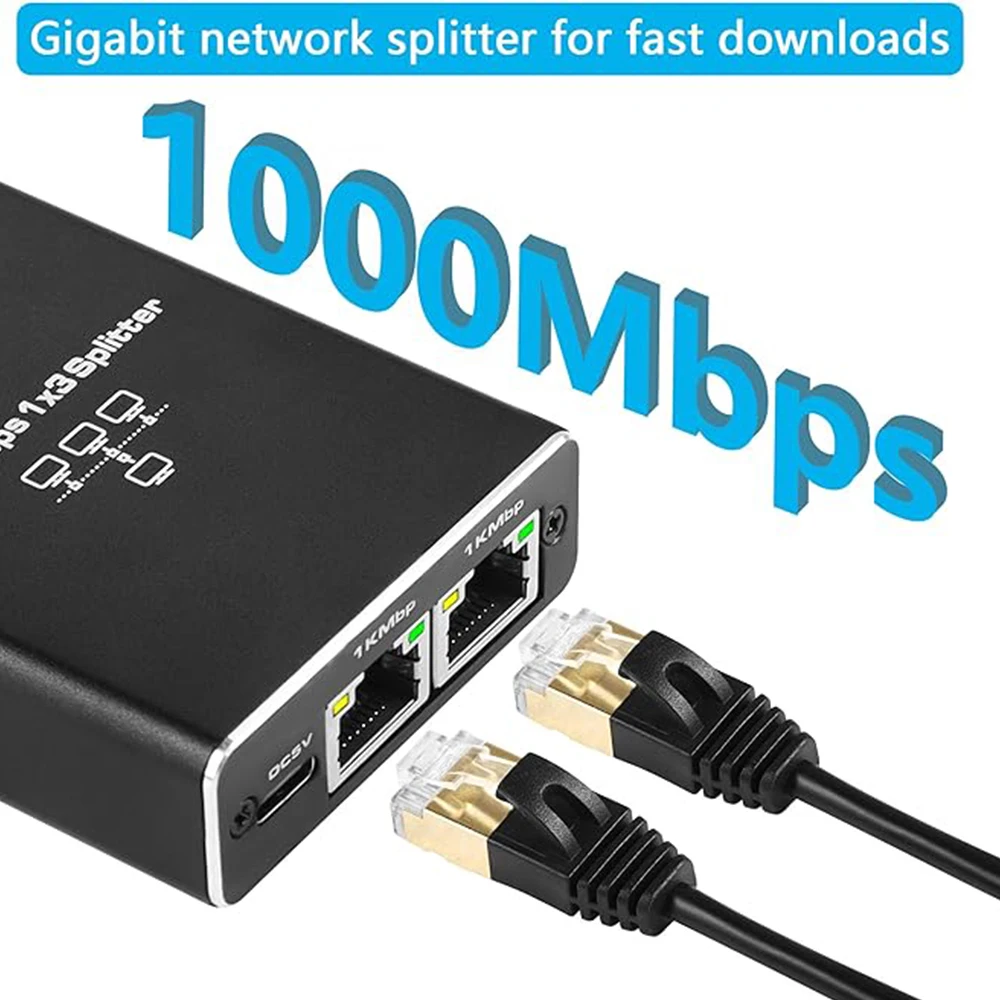 Pop Rj45 Splitter 1 To 3 Gigabit Ethernet Adapter Internet Network Cable Extender Rj45 Connector For PC TV Box Router Sharer