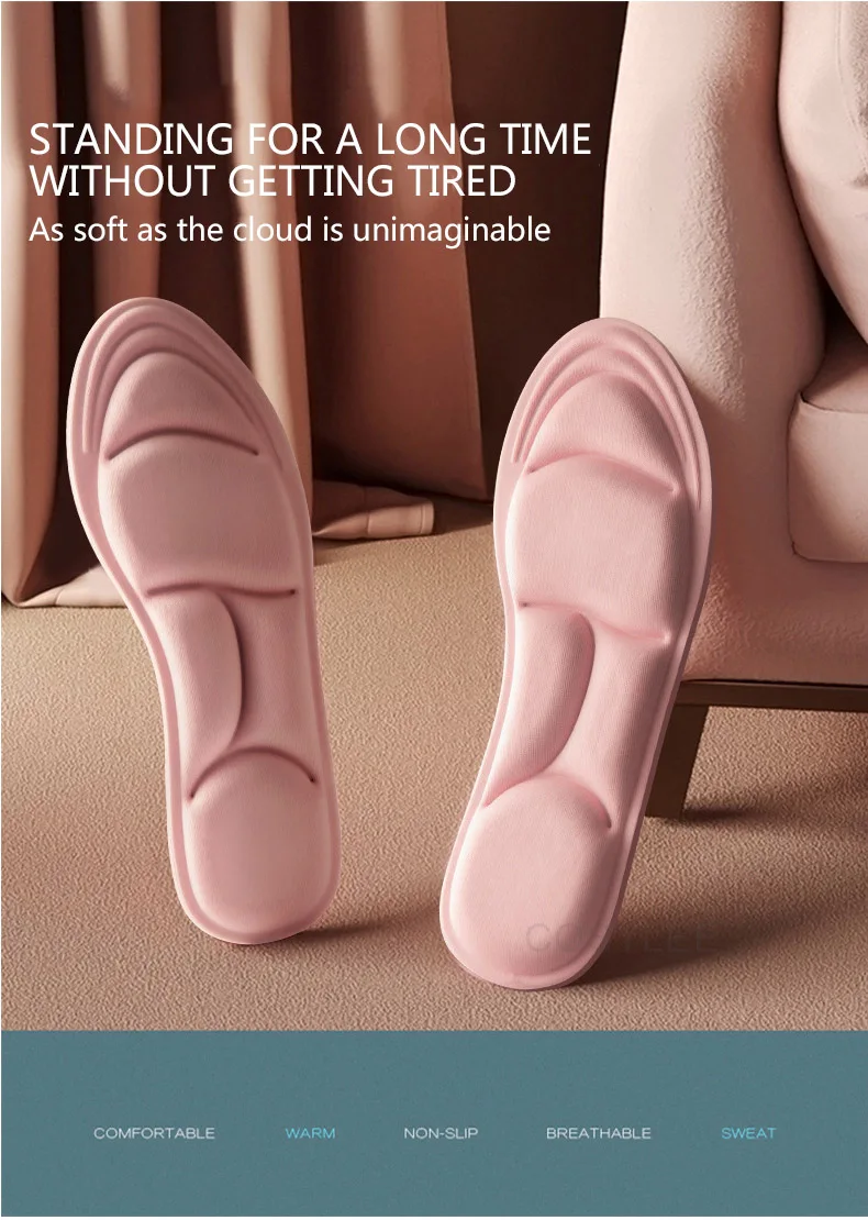 5D Massage Memory Foam Einlegesohlen Für Schuhe Sohle Atmungsaktive Kissen Sport Lauf Einlegesohlen Für Füße Orthopädische Einlegesohlen – Detail 1