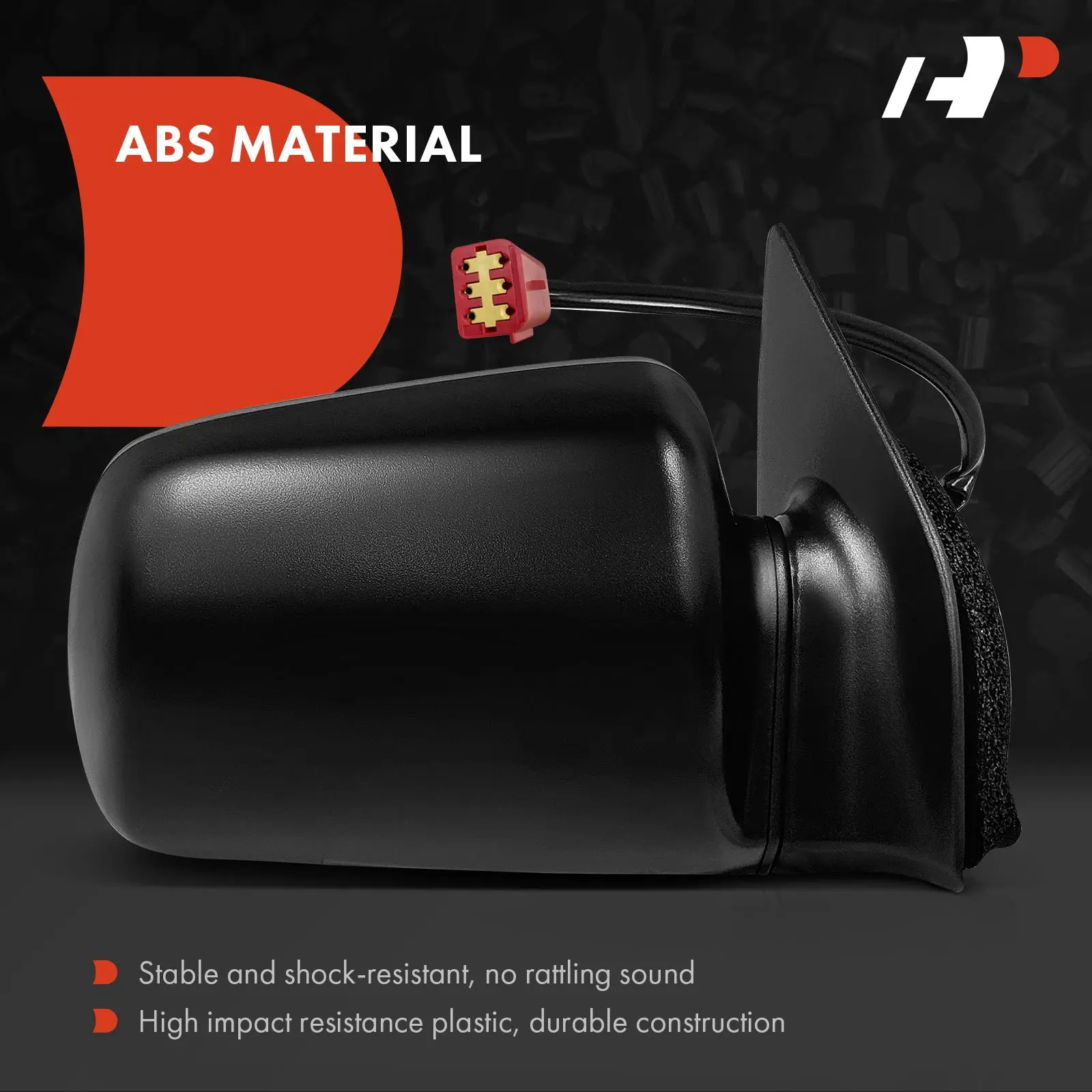 A-Premium Pair Power Door Mirror for Jeep Grand Cherokee 1993-1995 Manual Folding Smooth Black