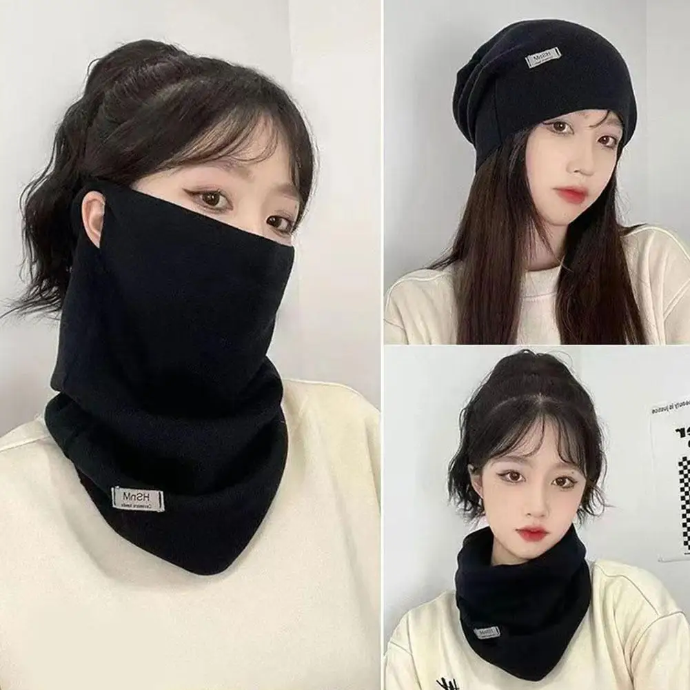 Winter Warm Mask for Women Plush Thickened Neck Protection Face Cover Adjustable Outdoor Sport Cycling Windproof Ski Scarf F5P8