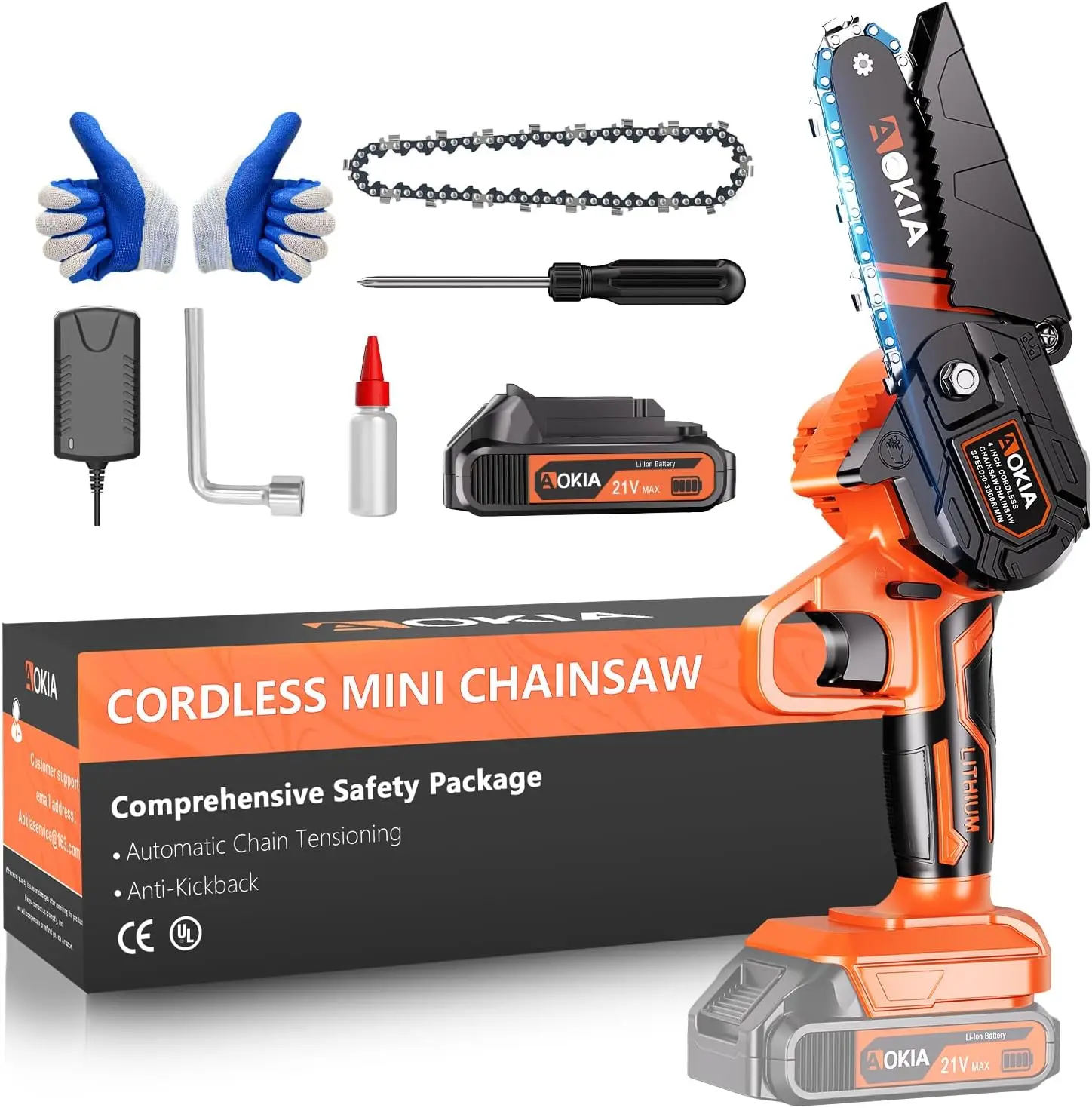 

Беспроводная мини-бензопила, ручная пила с батарейным питанием 20 В для обрезки деревьев и резки дерева, легкий садовый инструмент