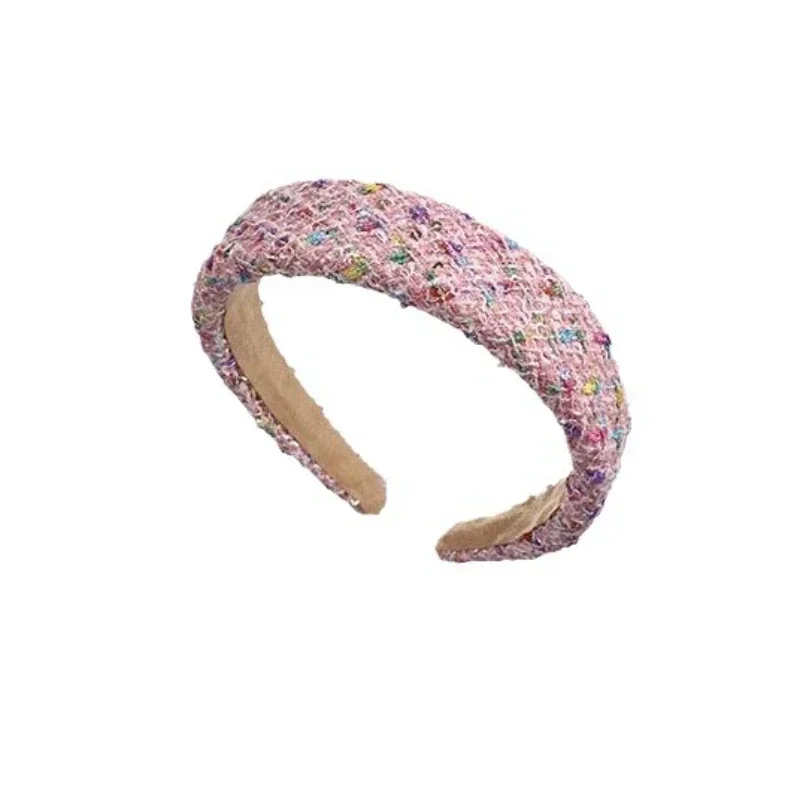 1pcs Pink High Skull Top Wide Edge Hair Band for Women 2024 New Dopamine Pressure Headband Versatile Outdoor Decor Headwear