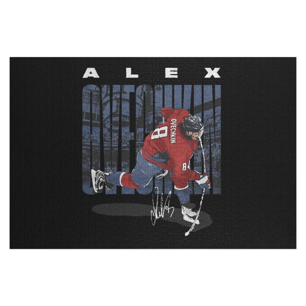 Alex Ovechkin Slap Shot Jigsaw Puzzle Wooden Adults Toddler Toys With Personalized Photo Puzzle