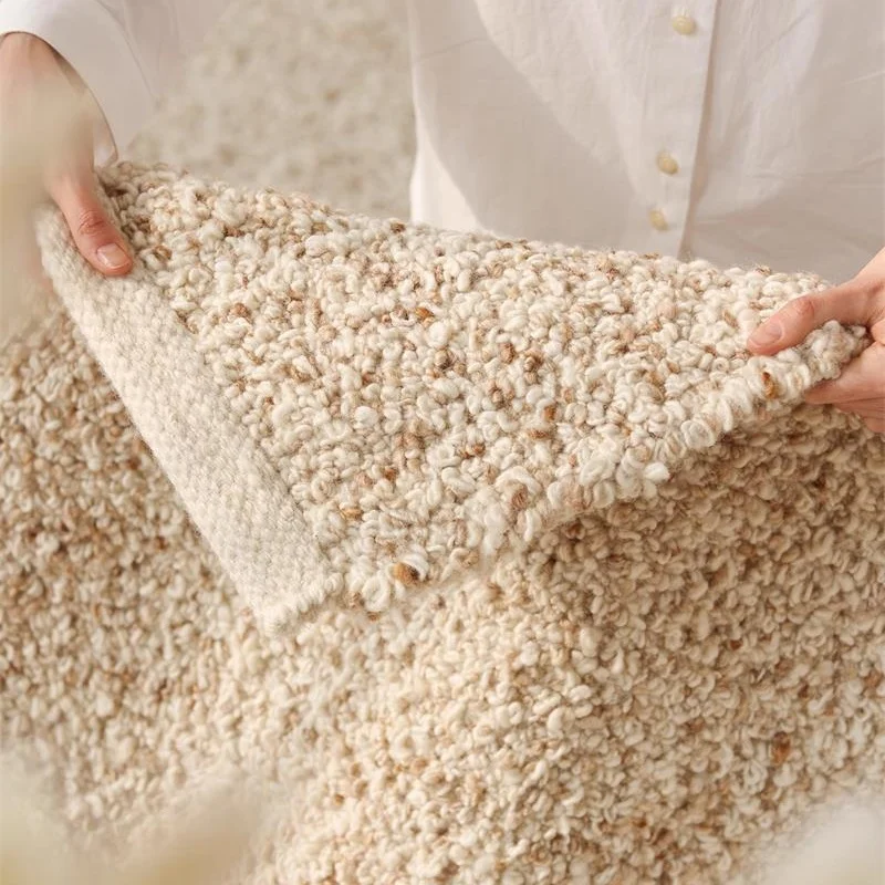Hand Woven Pure Wool Carpet For Living Room Luxury Villa Rugs For Bedroom Home Thick Soft Table Floor Mat Decor Cloakroom Rug