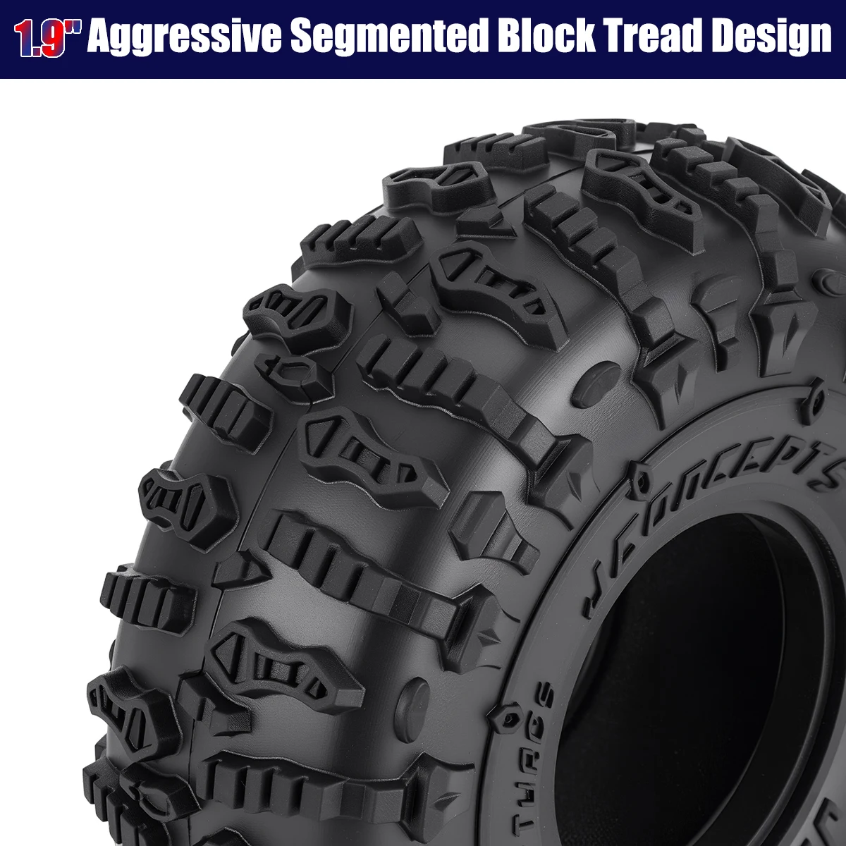 Pneus de Borracha de 123mm 1.9 - Rc Crawler 4X4 avaliação e preço
