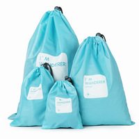 4 Pcs/Set Travel Waterproof Drawstring Storage Bags for Clothes Shoes Toys Multi Purpose Home Organize Pouches