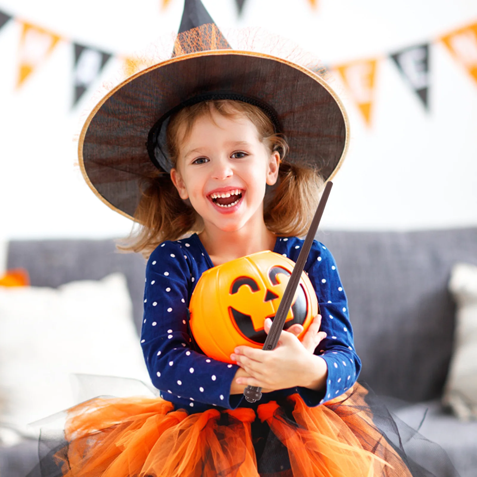 ハロウィン発光杖魔女笏コスチューム小道具パーティー用品プラスチック笏コスプレ子供ロールプレイングステージパフォーマンス