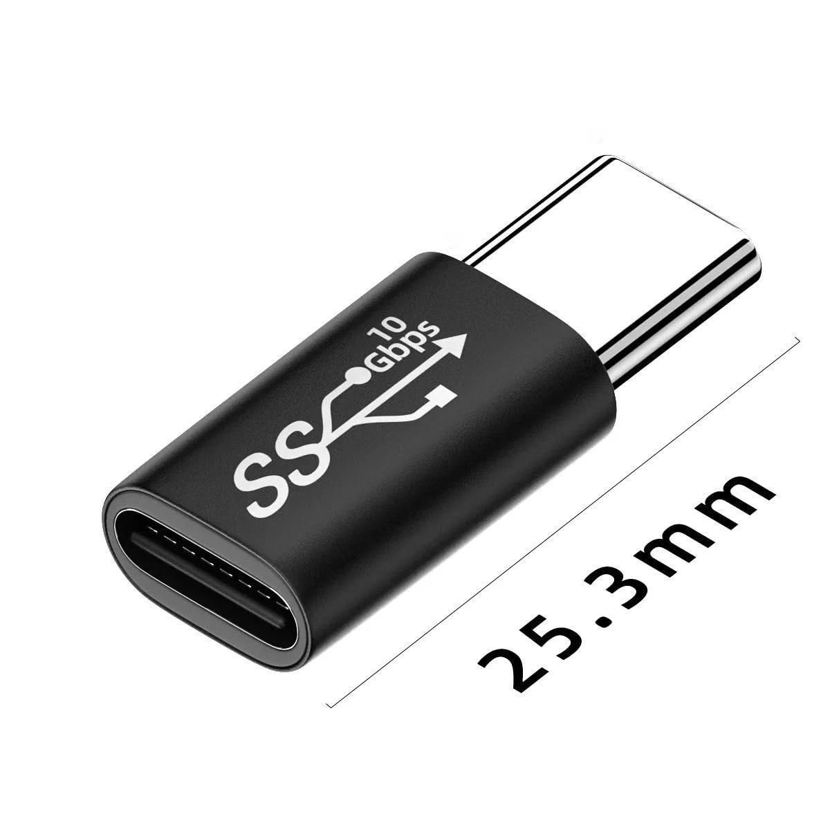 2-Pack USB C Male to Female Adapter, Type C 3.1 Extender, 10Gbps High-Speed Data Transfer for Laptop, Phone & More