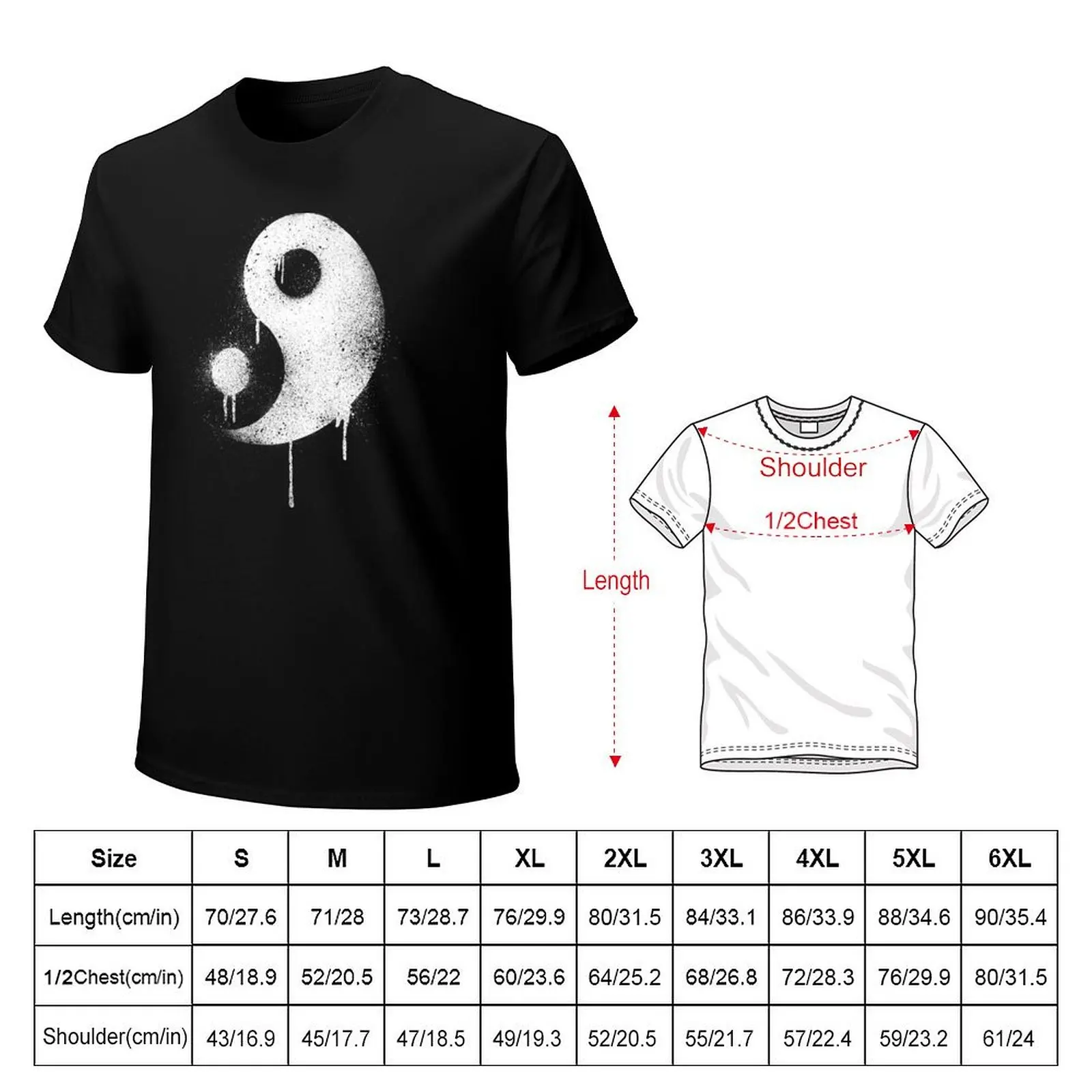 Graffiti Zen Master - Spray paint yin yang T-Shirt graphic t shirts for man T-Shirt