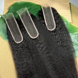GDYLuxury 2x6 Kinky Straight Human Hhair 2x6 HD Lace Closure Only Melt Skins Real HD Swiss Lace Closure 100% Human Hair