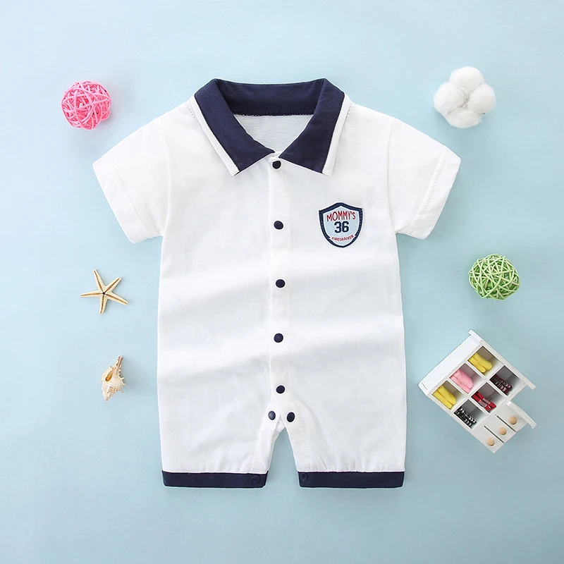 Fashionable Baby Boy Jumpsuit New Thin Baby Clothes Newborn Air-conditioned Clothes Pure Cotton Crawling Clothes