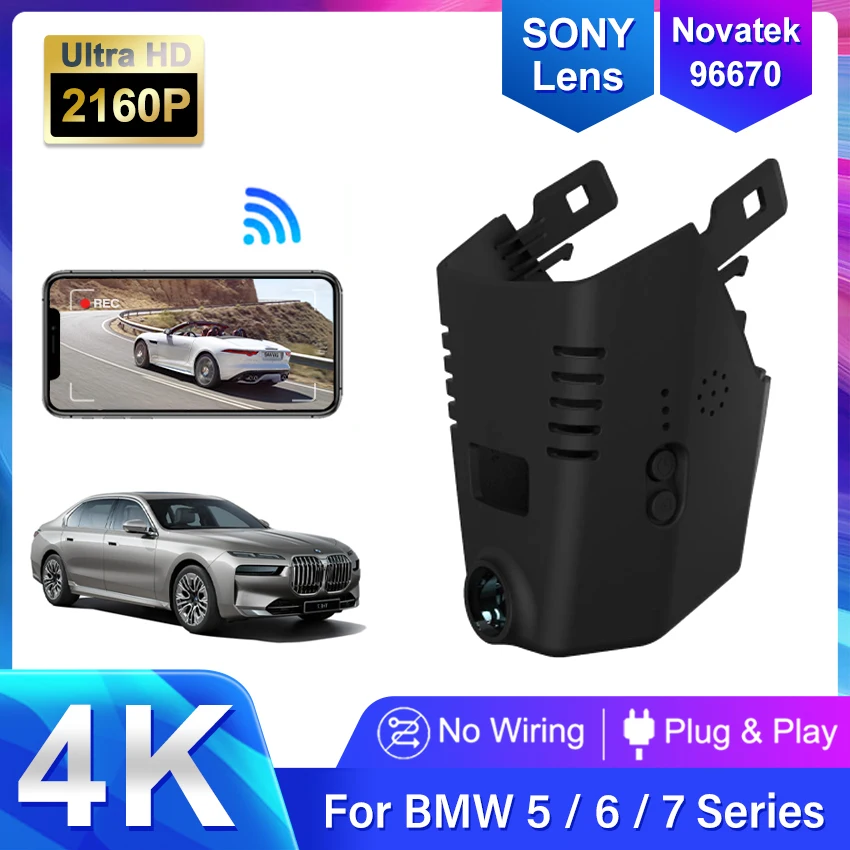4K UHD DVR Plug and play Dash Cam For BMW G30 G31 G38 G11 G12 G32 M5 F90 5/6/7 series 530i 540i 520i 520d 530d 540d 2016- 2023