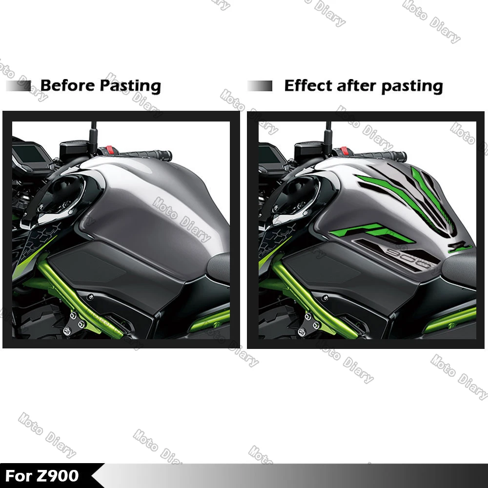 For Z900 Fuel Tank Sticker Oil Gas Cap 3D Decal Cover Protector Waterproof For Z900 Z 900 2022 2023 2024