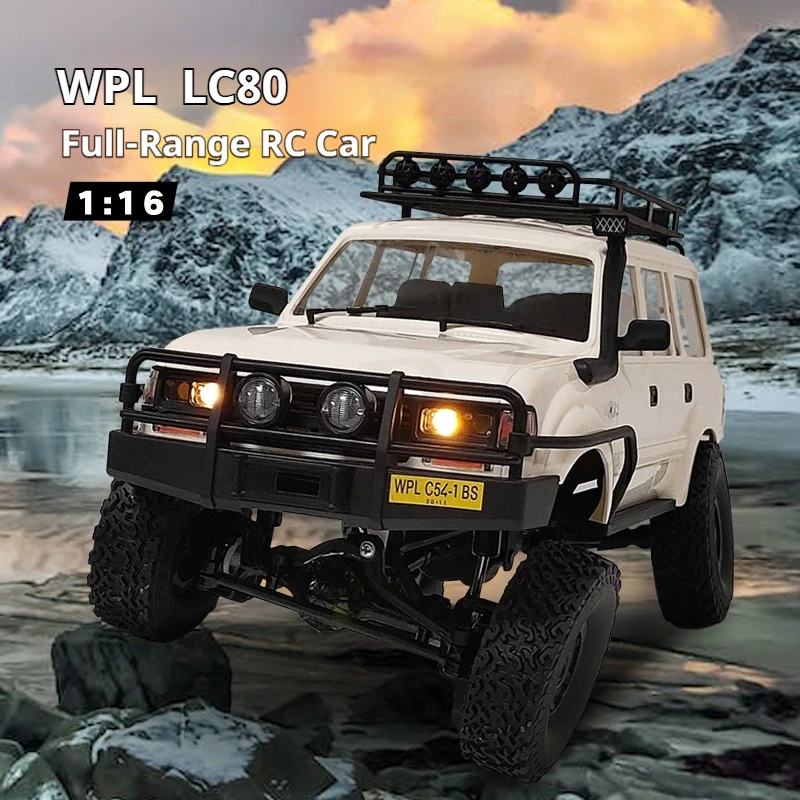 WPL RC CAR WPL-C54 CAR LC80 Crawler Simular escala completa 260 Motor Off Road Escalada Monsterk WPL 4WD Presente para crianças