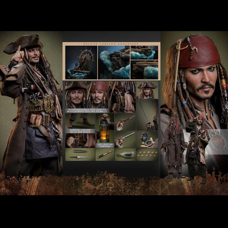 

In Stock Original Genuine Hottoys Ht Dx37 Dx38 Jack Sparrow 1/6 Authentic Movie Character Model Art Collection Toy Festival Gift