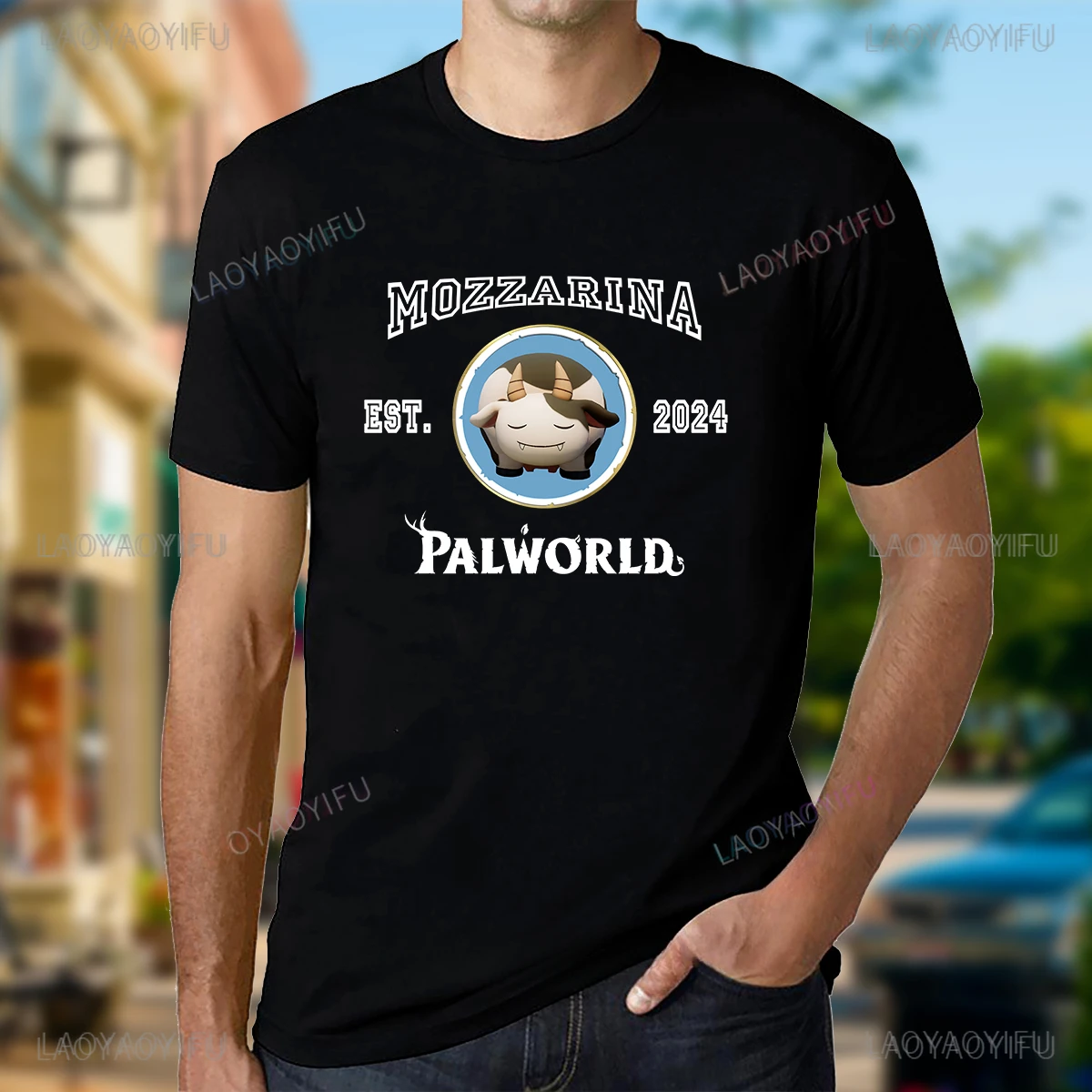 Palworld t camisa kawaii pal mozgina impressão topos jogo quente adorável pal gráfico t camisas moda estilo retro das mulheres dos homens t