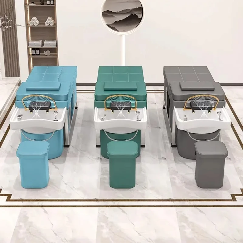 Thai Smart Water Cycle Estetica Barbiere Sedia da lavaggio Cosmetico Testa per capelli giapponese Spa Salone di bellezza Terapia dell'acqua Poltrona reclinabile Cadeira