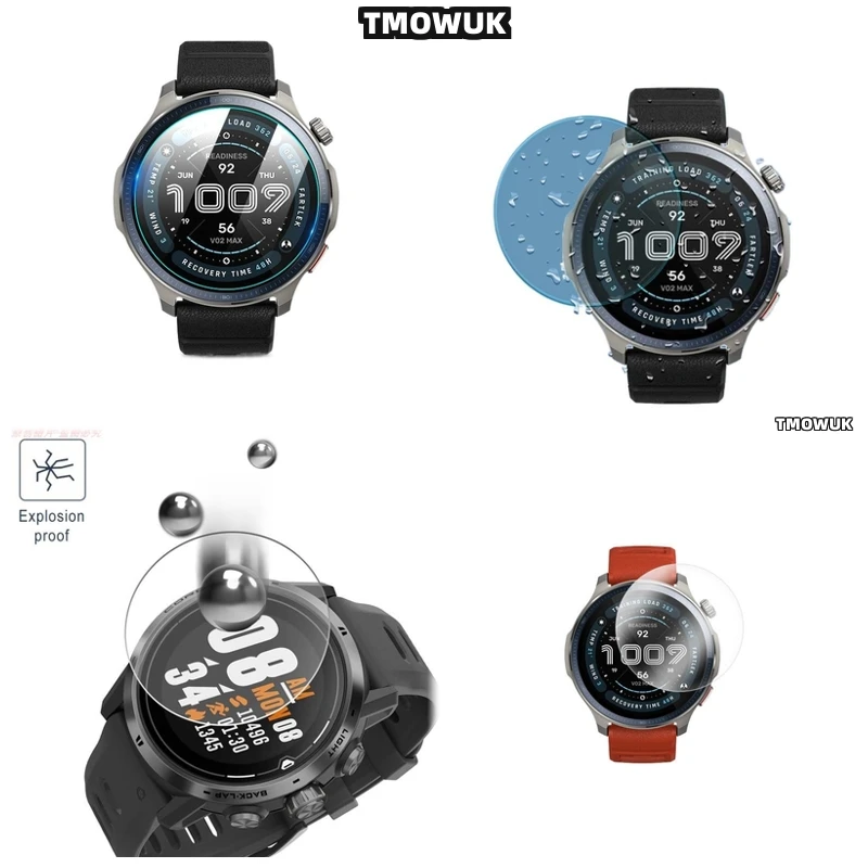 

For Amazfit Balance 2 Balance2 9H Scratch-Resistant Tempered Glass Screen Protector, HD Clear, Oleophobic Coating, Precision Fit