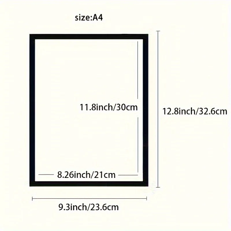1pc Simple A4 with Adhesive Backing Sticky Magnetic Suction File Bag Advertising Display Sign