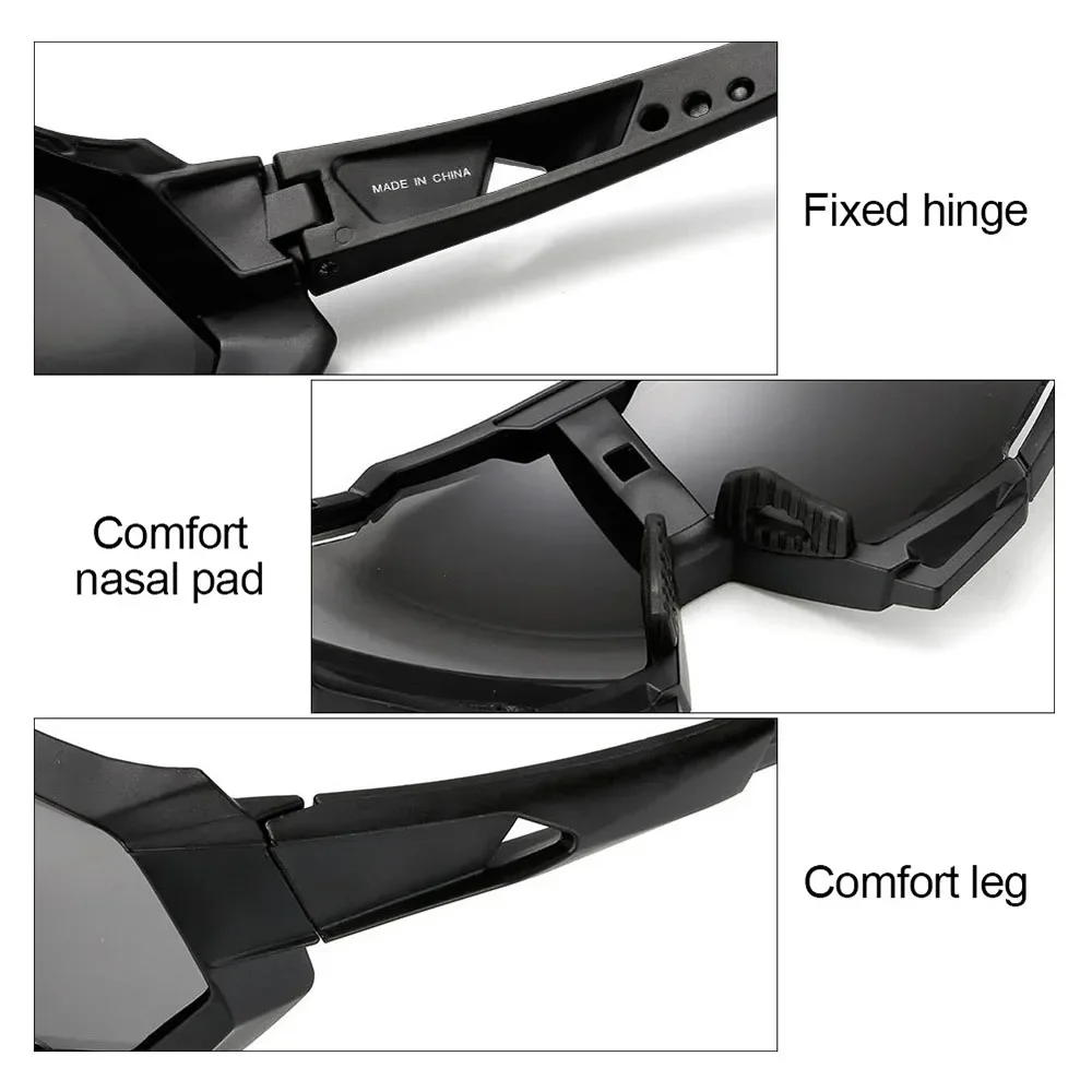 Photochromic Riding Glasses Windproof Mens Sunglasses Outdoor Sports Sun Protection Cycling Sunglasses Fishing Eyewear