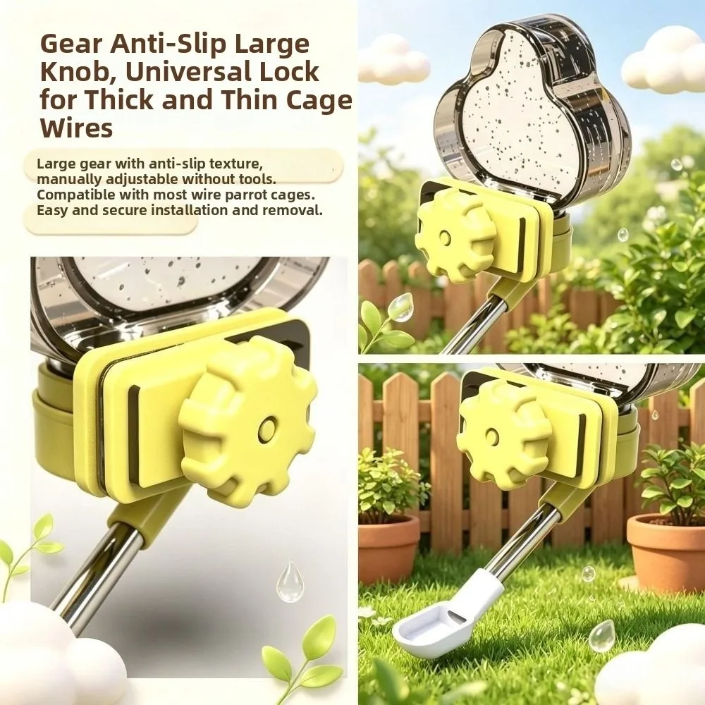 Leak Proof Automatic Bird Water Dispenser Drip Free Gravity Fed Hanging Waterer Bottle Cloud Shaped Vertical