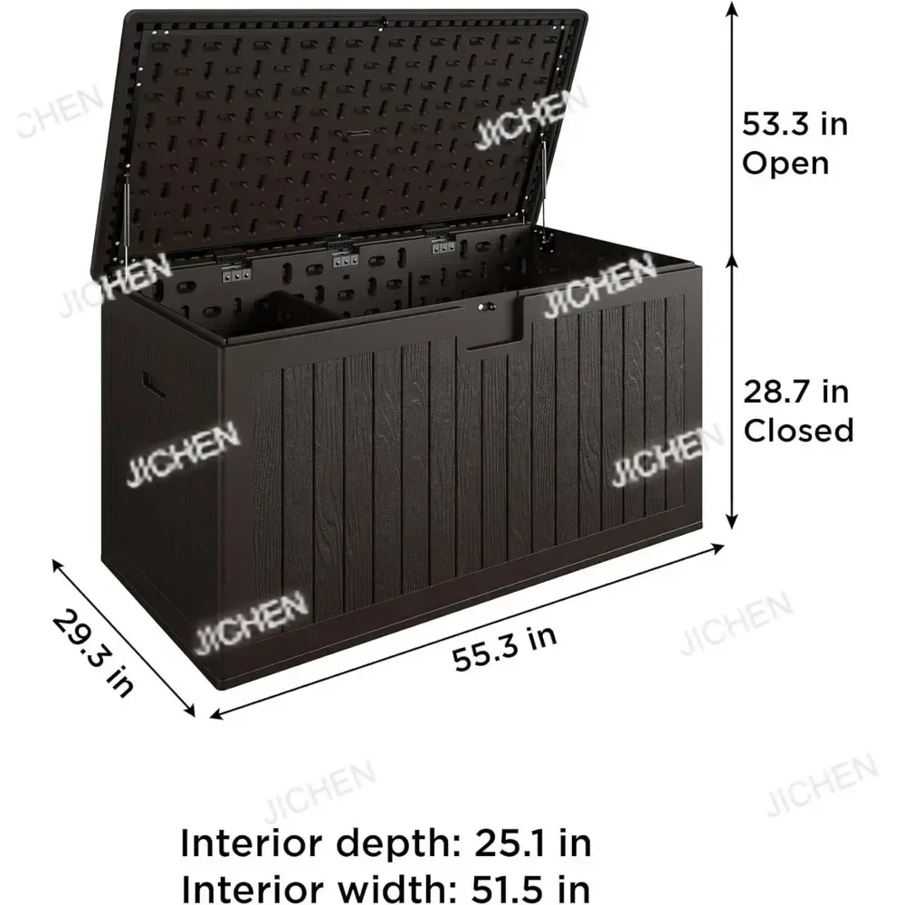 المبيعات الساخنة بني داكن صندوق التكنولوجيا الغامضة كوسكو كبير 150 جالون صندوق تخزين خارجي لعبة المنظم صناديق للملابس إغلاق