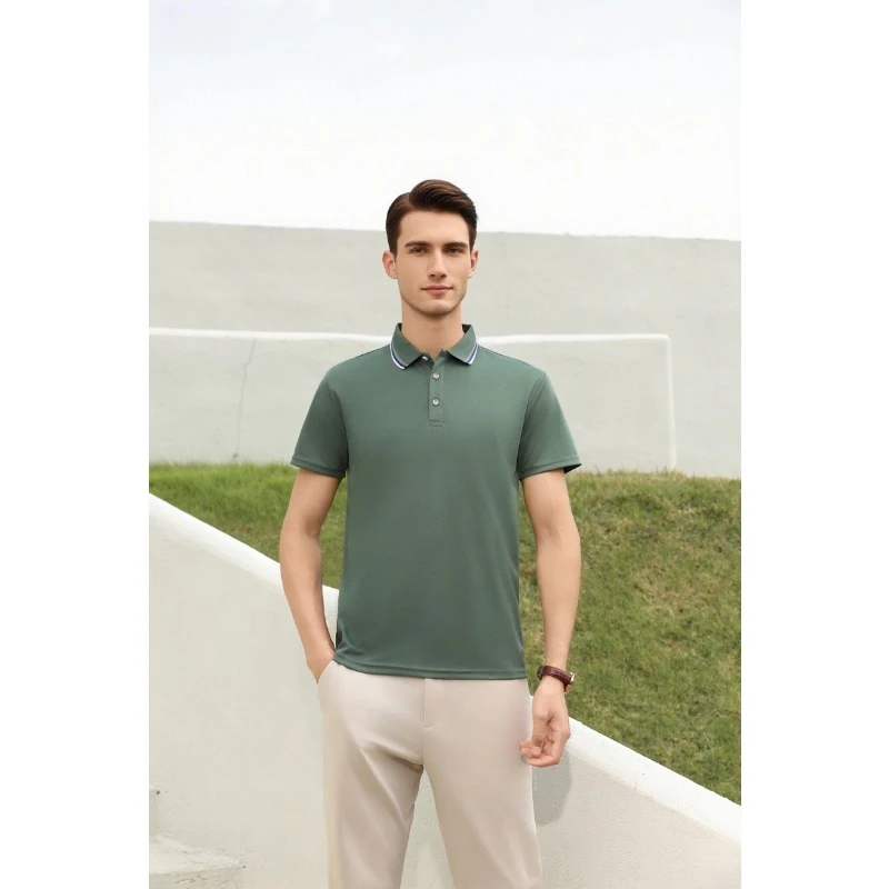 

Мужские и женские рубашки поло, летние футболки с полосатым воротником, высокое качество, цвет сращивания, деловая работа, классические короткие рукава