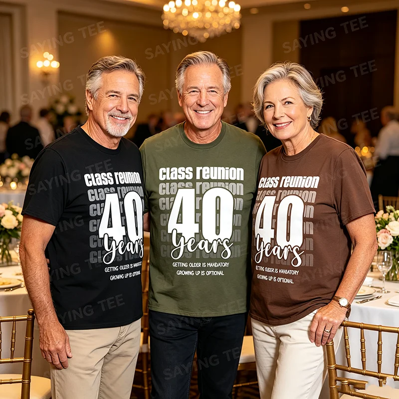 Klassentreffen 40 Jahre 40. Jubiläum Klassenkameraden Freunde T-Shirt Y2k Lustig Highschool College Treffen Party Geschenke T-Shirt Kleidung – Detail 3