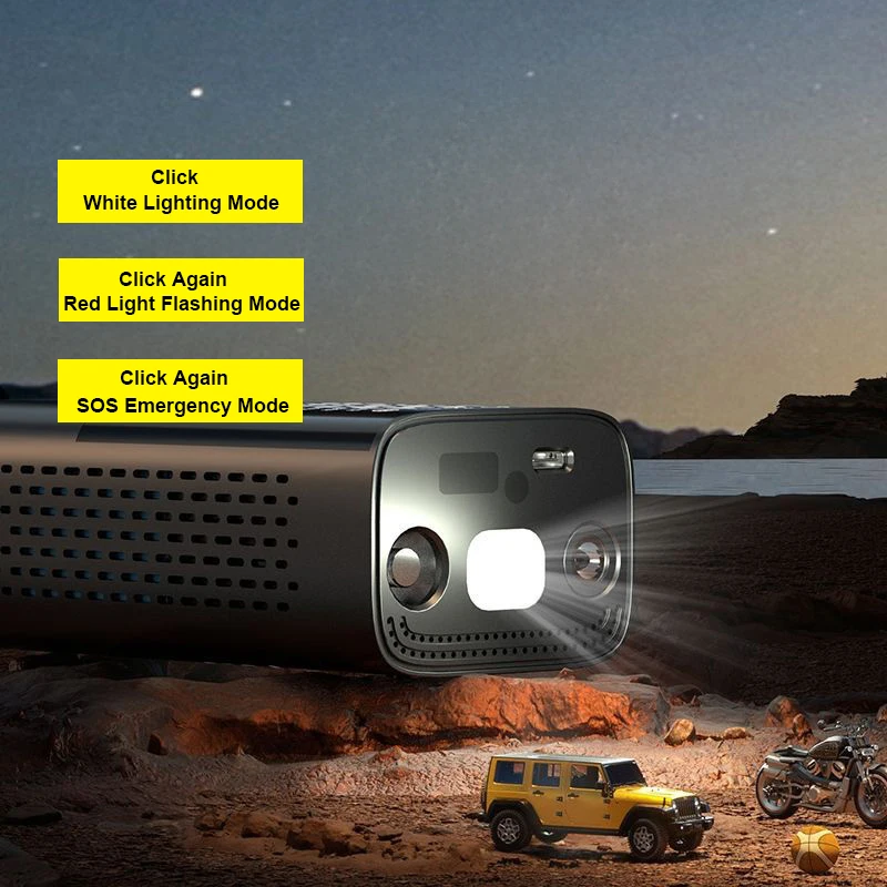 LEIBOO 150PSI مضخة هواء ذكية منفاخ لإطارات السيارة ضاغط هواء محمول مع مقياس الضغط الرقمي لسيارة دراجة نارية الكرة #6