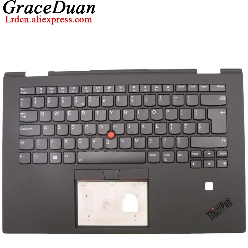 

UK English Black Keyboard Upper Case Palmrest Shell Cover For Lenovo Thinkpad X1 Yoga 3rd Gen 3 G3 01LX815 01LX895 01LX935 01LX8