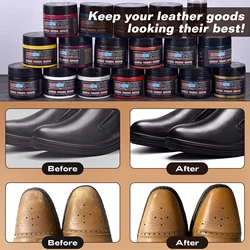 50g Leather Repair Paste Car Seat Repair Scratches Cracks Leather Renovation Complementing Cream For Shoes Bags Sofa Maintenance