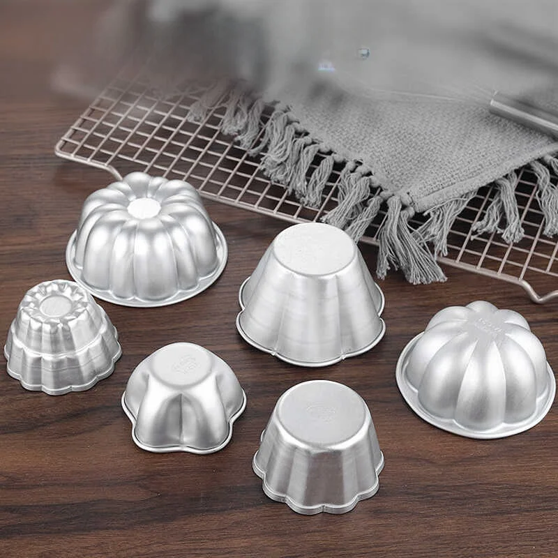 Molde para Hornear en Forma de Flor Pequeña de ación de Aluo Anodizado para Caramelos, Gelatina, Dulces, Huevos Cocido...