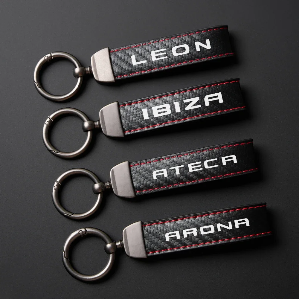 

Car PU Leather Keychain Auto Accessories For Seat Leon Ibiza Ateca Arona Cordoba Toledo Altea Alhambra Arosa Exeo Mii Tarraco