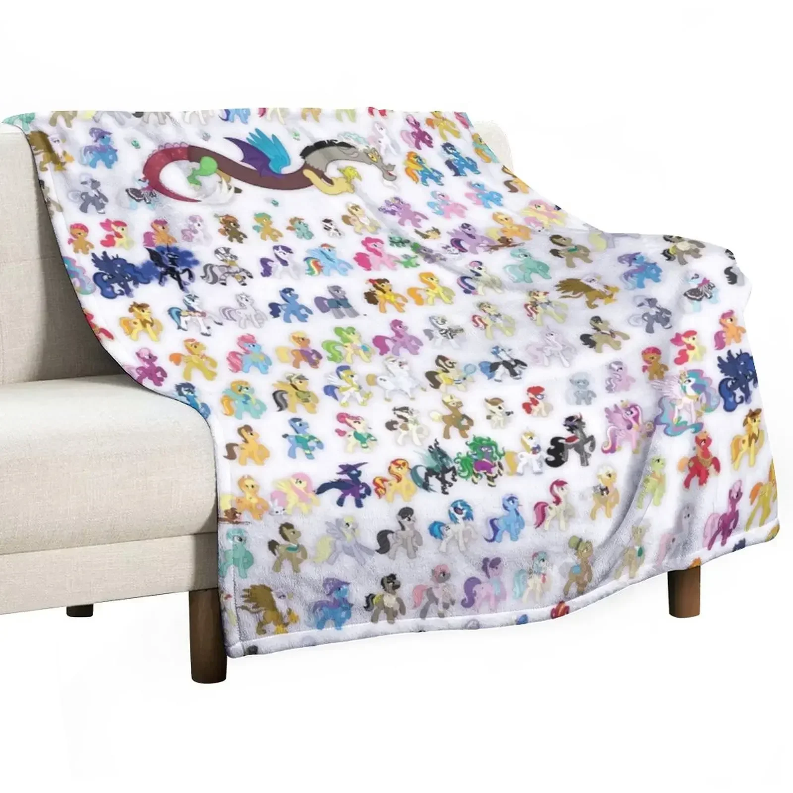 

100 PONIES MEGA-PATTERN Throw Blanket Cute Plaid bed plaid Blankets