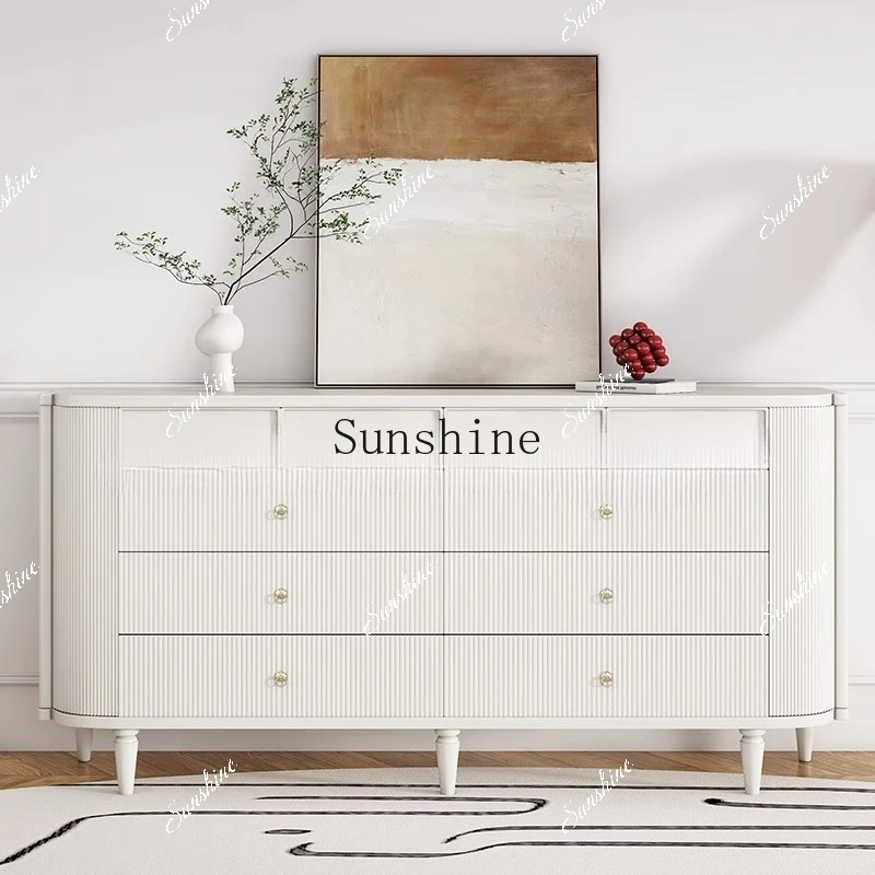 French light luxury modern simple chest cabinet decoration entrance living room cream decoration bedroom storageP