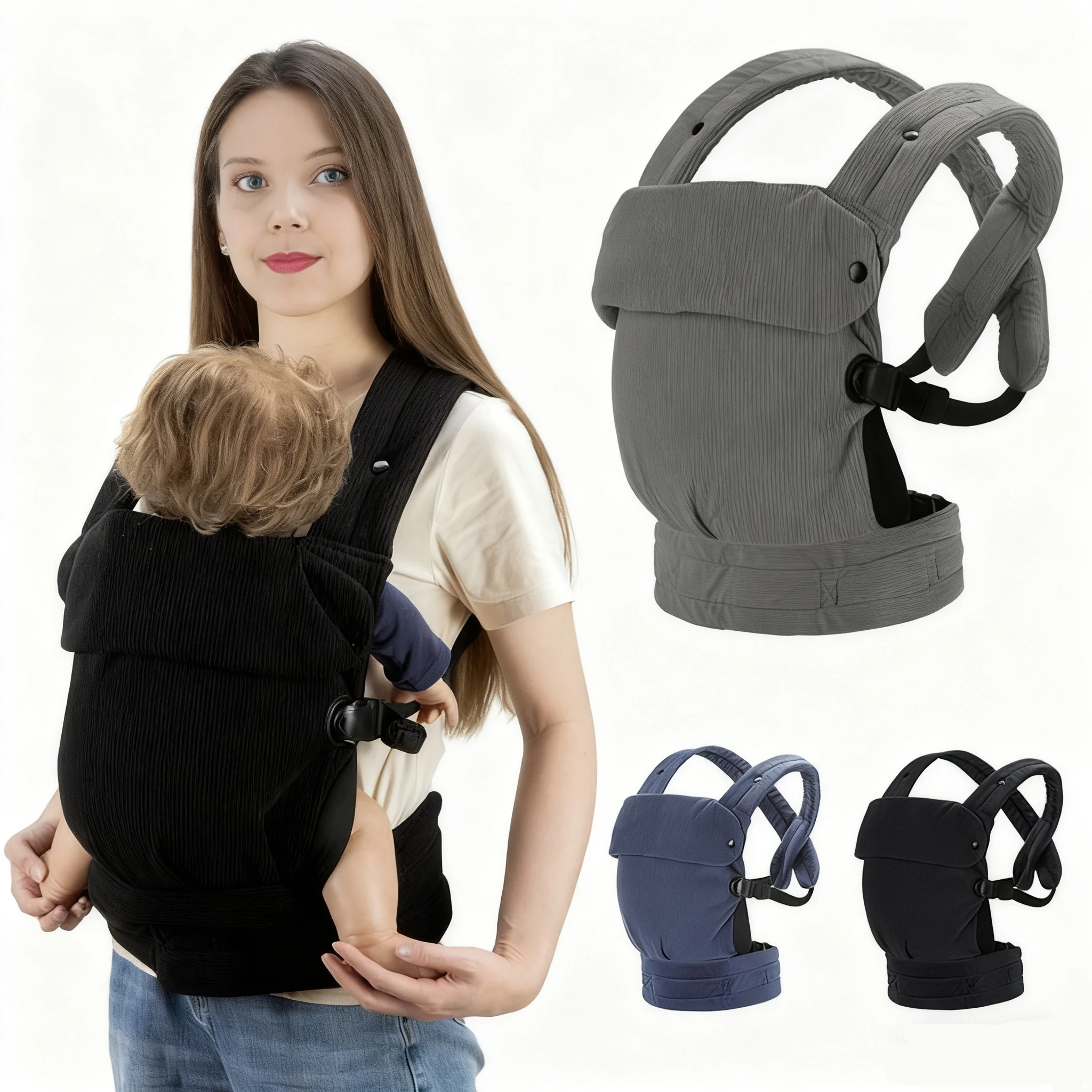 

1Pc Baby Carrier Multifunctional Front-Hold Newborn Carrier Comfortable and Soft Cotton Ergonomic Infant Backpacks Easy To Use
