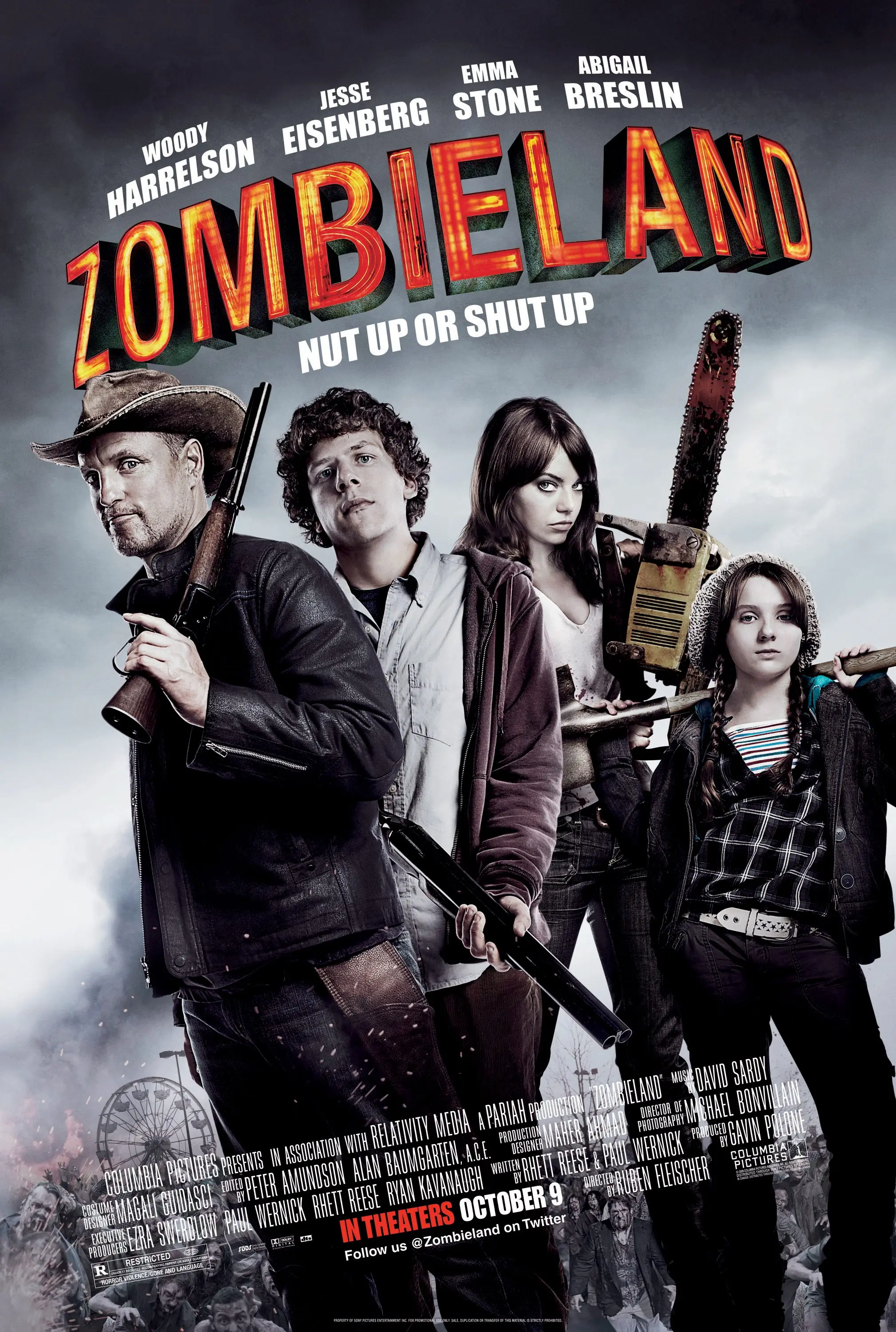 Фильм Zombieland (2009) Печать плакатов Наклейка на стену Домашний декор Бар Кафе Художественная живопись