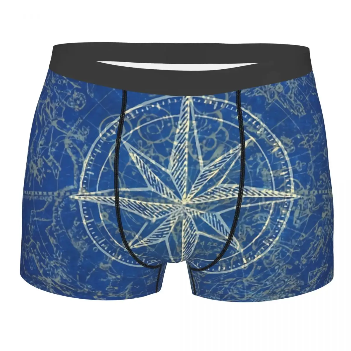 Map Of The Heavens In Blue Anchor Underpants Homme Panties Man Underwear Comfortable Shorts Boxer Briefs