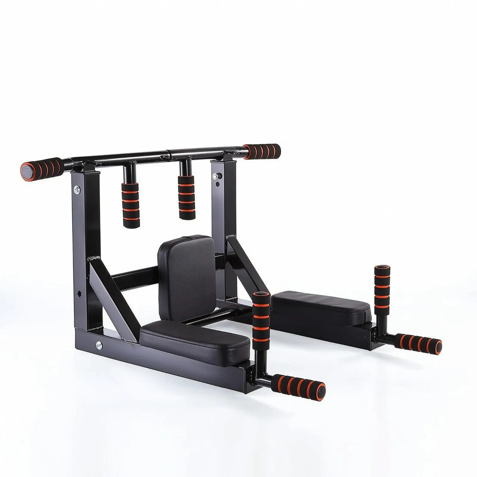 Strength Station with Backrest Padded Strength Training Bar with Backrest Multiple Grip Cheer up Station for Athletes,