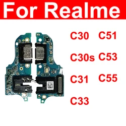 For Realme C30 C30S C31 C33 C51 C53 C55 USB Charger Dock Board USB Charging Port Board USB Flex Cale Connector Parts