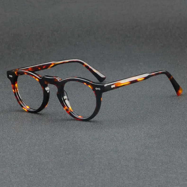Mode Runde Acetat Blau Licht Blockieren Lesebrille Männer Optische Brillen Frauen Klare Linse Presbyopie Brille – Detail 4