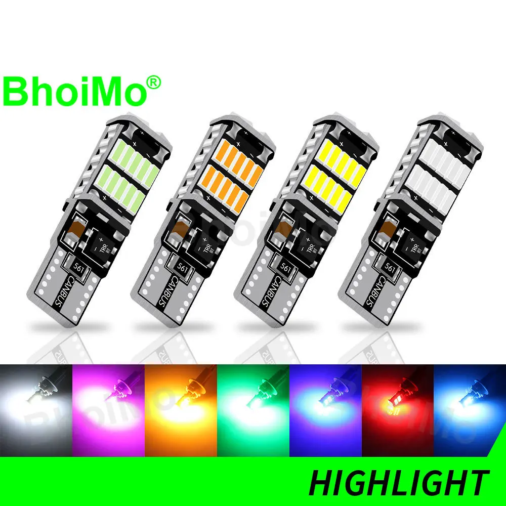 

BhoiMo 2PCS 26smd Led T10 BAX9S BAY9S H6W H21W Bulb WY5W W5W 194 T4W 4014 BA9S Interior Parking Light Signal Lamp Amber DRL Car