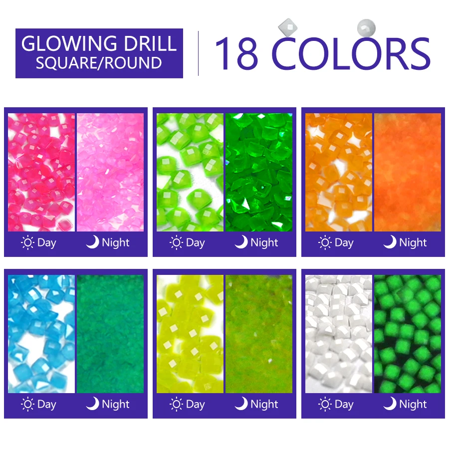 High Quality Resin Stones AB Crystal Glowing Drill Diamond Painting Accessory Backup Beads Cross Stitch Conversion Materials SP1
