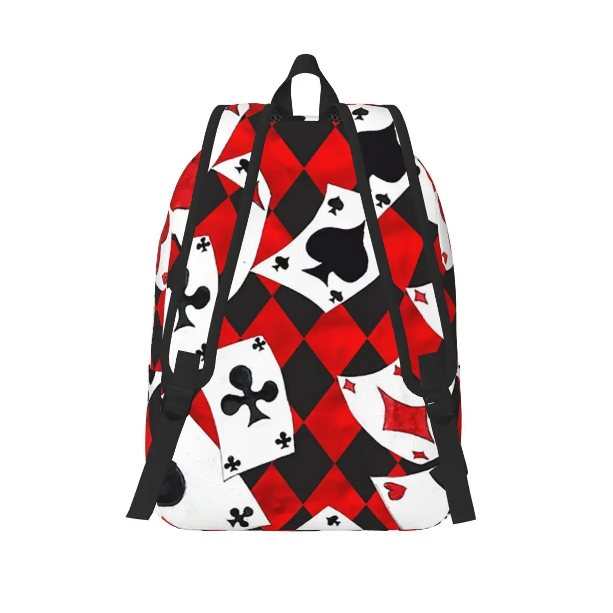 Cool Poker Playing Cards Pattern Gambling Card Game Backpack School Bag Hiking Travel Daypack Fashion Bookbag Shoulder Bags