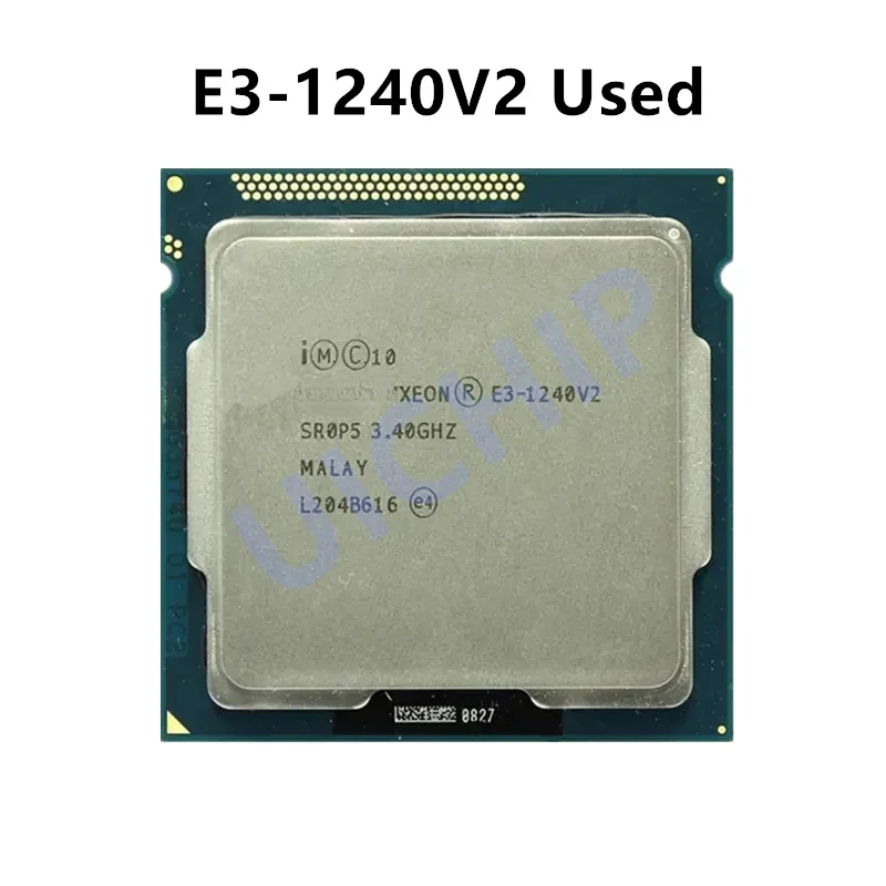 100% Original  Xeon E3-1240 v2 Processor Quad-Core LGA 1155 E3-1240v2 CPU3.4GHz 69W 8M Cache