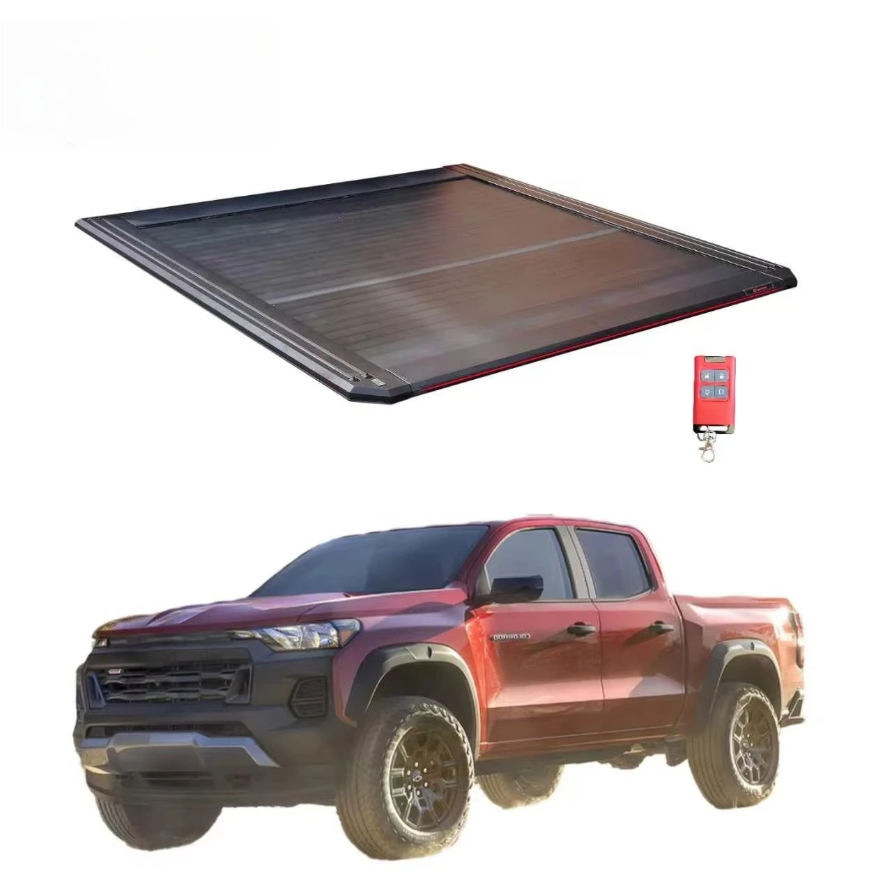 Aluminium Electric Retractable Truck Roller Lid Cargo Cover Accessories  Pickup Bed Tonneau Cover for chevrolet Colorado