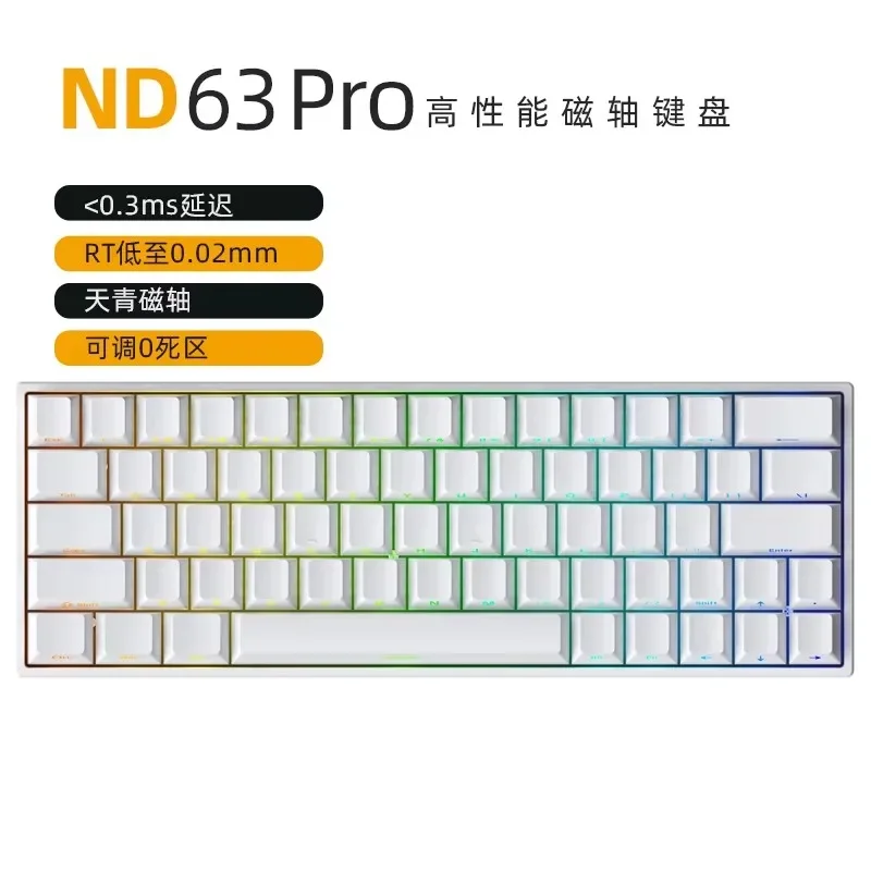 Irok nd63 pro teclado mecânico com fio interruptor magnético
