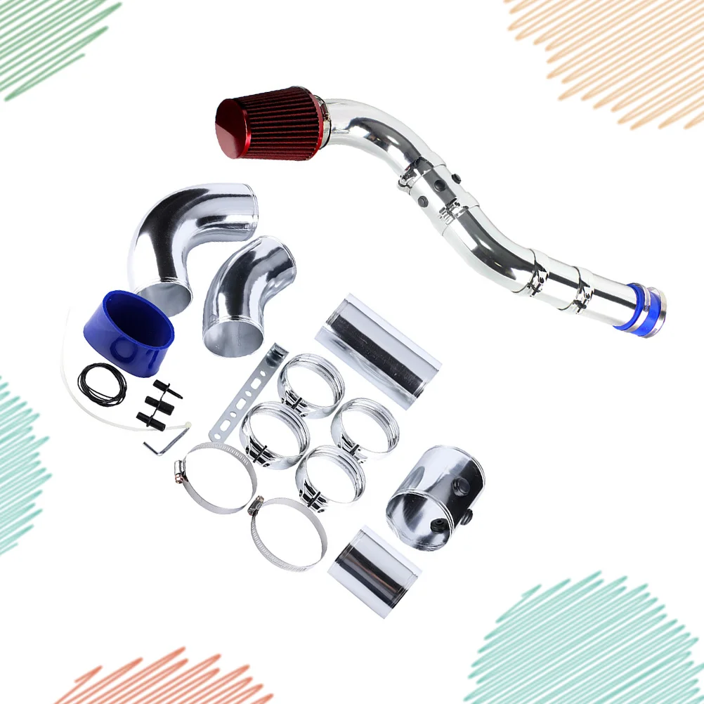 

76mm Universal Cold Air Intake Filter System for Car Durable Aluminum Alloy Intake Hose Kit Increases Fuel Efficiency and Power