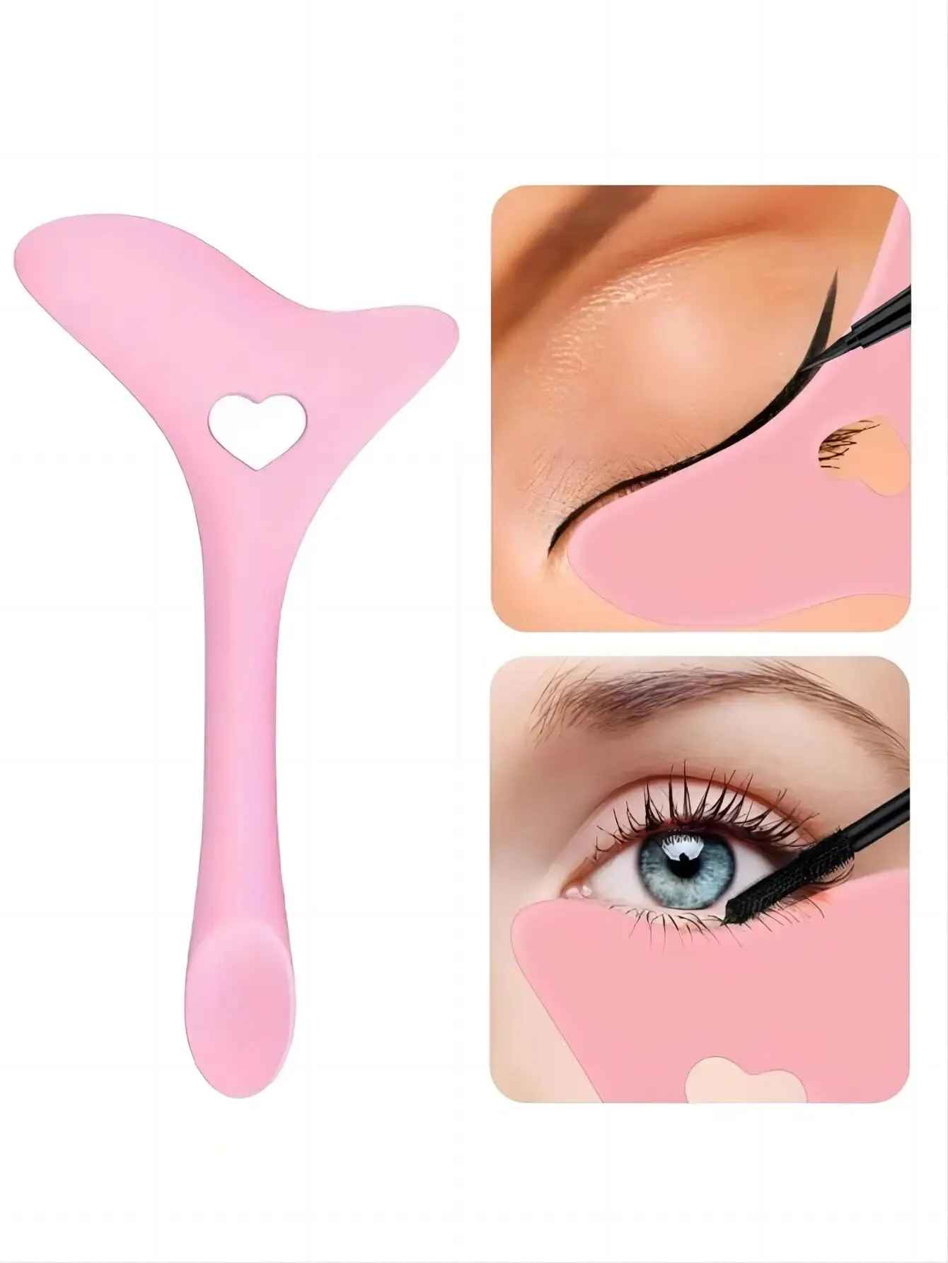 Multi-functional Eyeliner Stencil Wing Tips Silicone Eyeliner Aid Marscara Drawing Lipstick Wearing Aid Reusable Makeup Tools